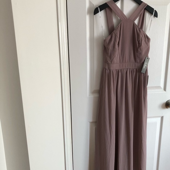 •🏷 NWT• Lulus Air of Romance Taupe Dress - Picture 5 of 7